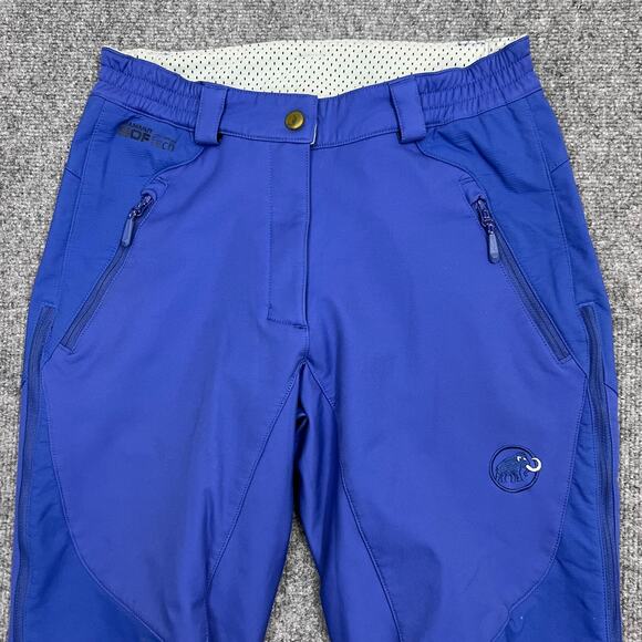 Mammut Ski Snow Pants Women's Size US 4 Blue Hiking Nylon Softech Insulated - Picture 2 of 15
